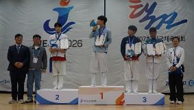 정현고 노현도 학생,  제107회 전국체육대회 택견 종목 금메달 획득